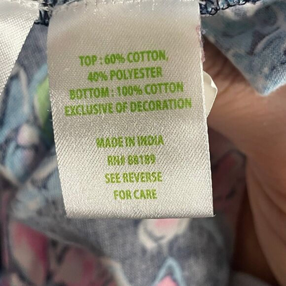 Lilly Pulitzer Girls' Mini Giavanna Dress XL High Tide Navy Pineapple Paradise - Picture 4 of 5